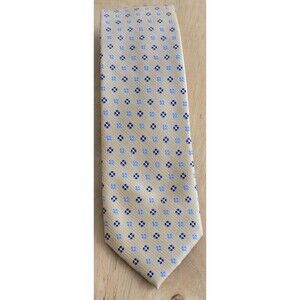 Nautica - Geometric Floral Pattern - Mens Tie - Yellow/Gold - Polyester